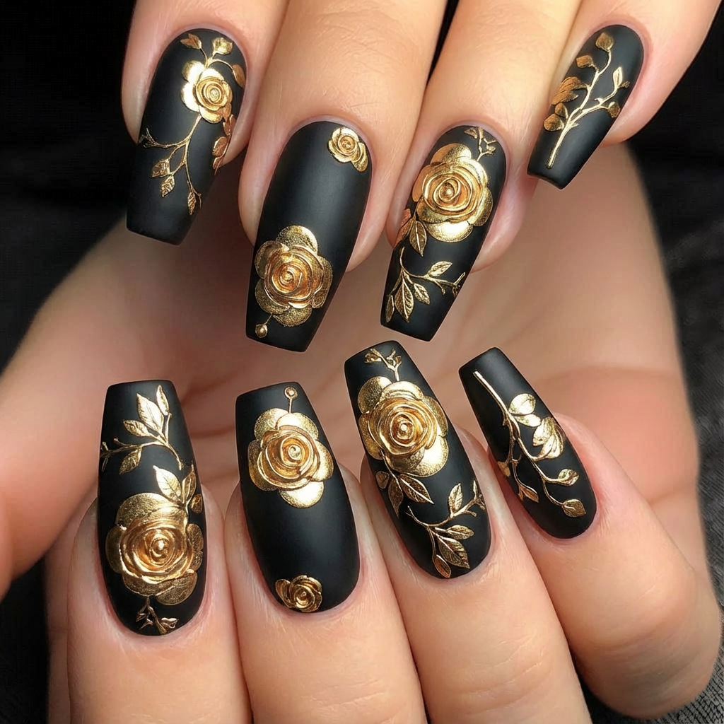 Press On Nail Set - Kadınlar ve kızlar için 3D takma