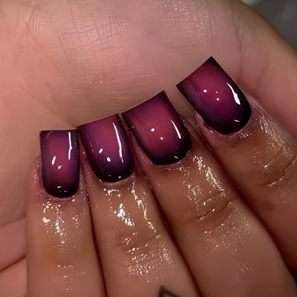 Press On Nail Set - Kadınlar için kısa kare takma tırnaklar,