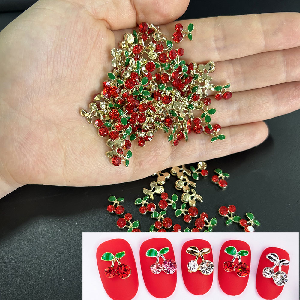 20 adet/torba kiraz Aolly tırn - Nail Art Red Cherry incelemesi ve fiyatı