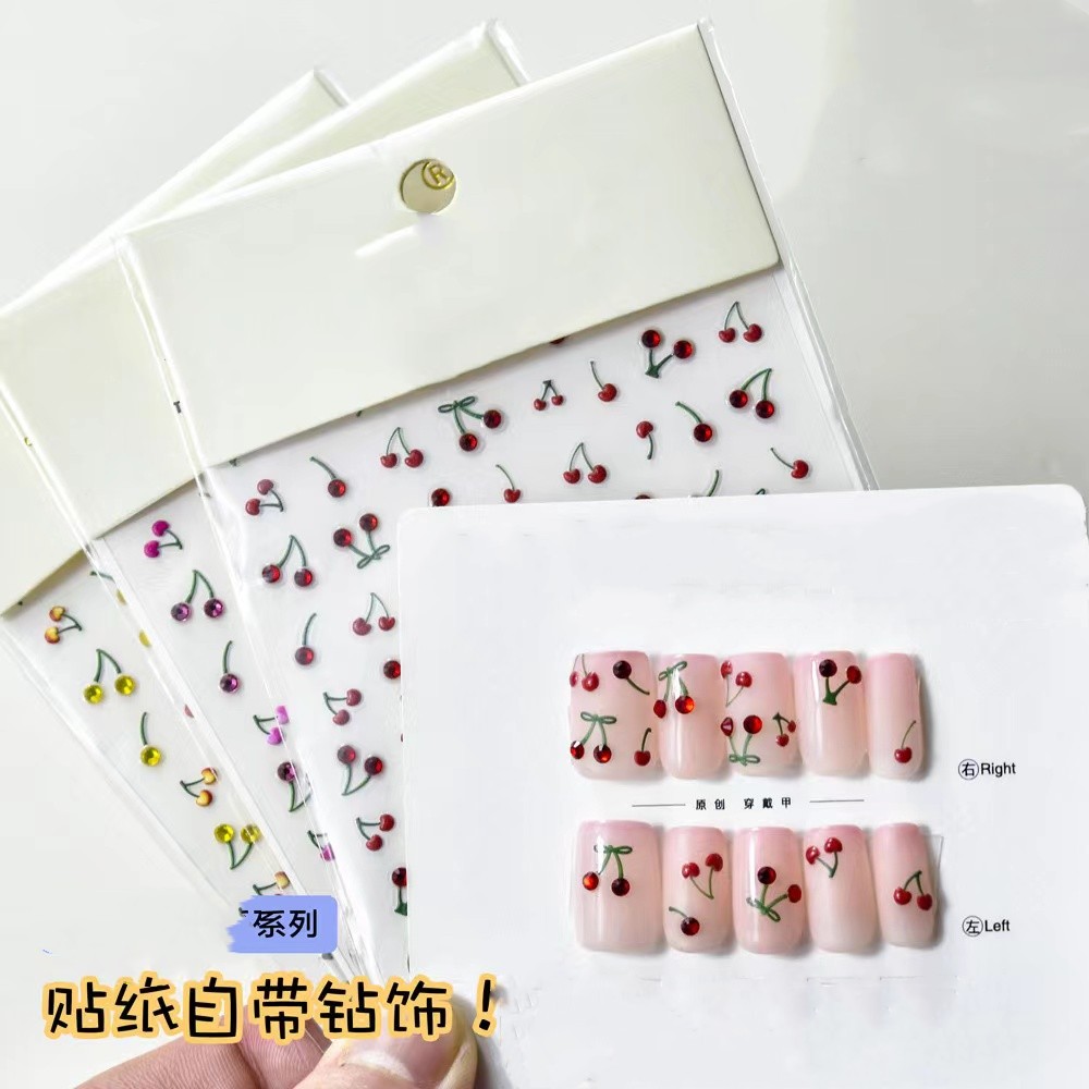 1 adet 5D lüks kırmızı pembe s - Nail Art Red Cherry incelemesi ve fiyatı