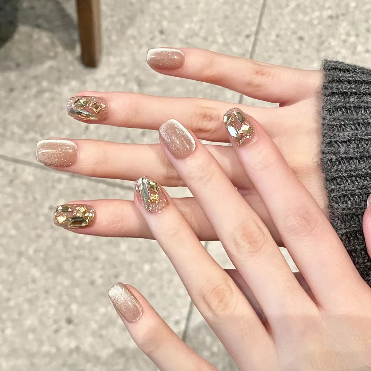 24 Adet Kedi Gözü El Yapımı Ta - Press On Nail Set incelemesi ve fiyatı