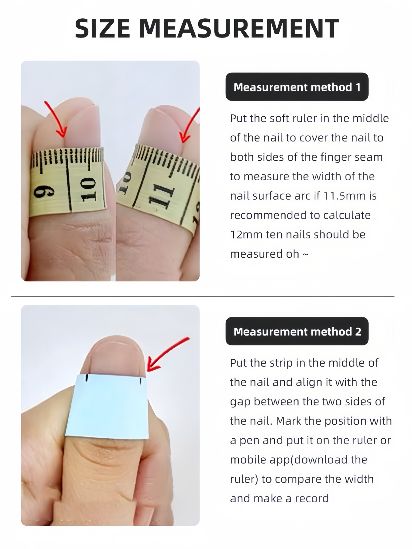 10 Parçalı Pembe ve Beyaz Puan - Press On Nail Set incelemesi ve fiyatı