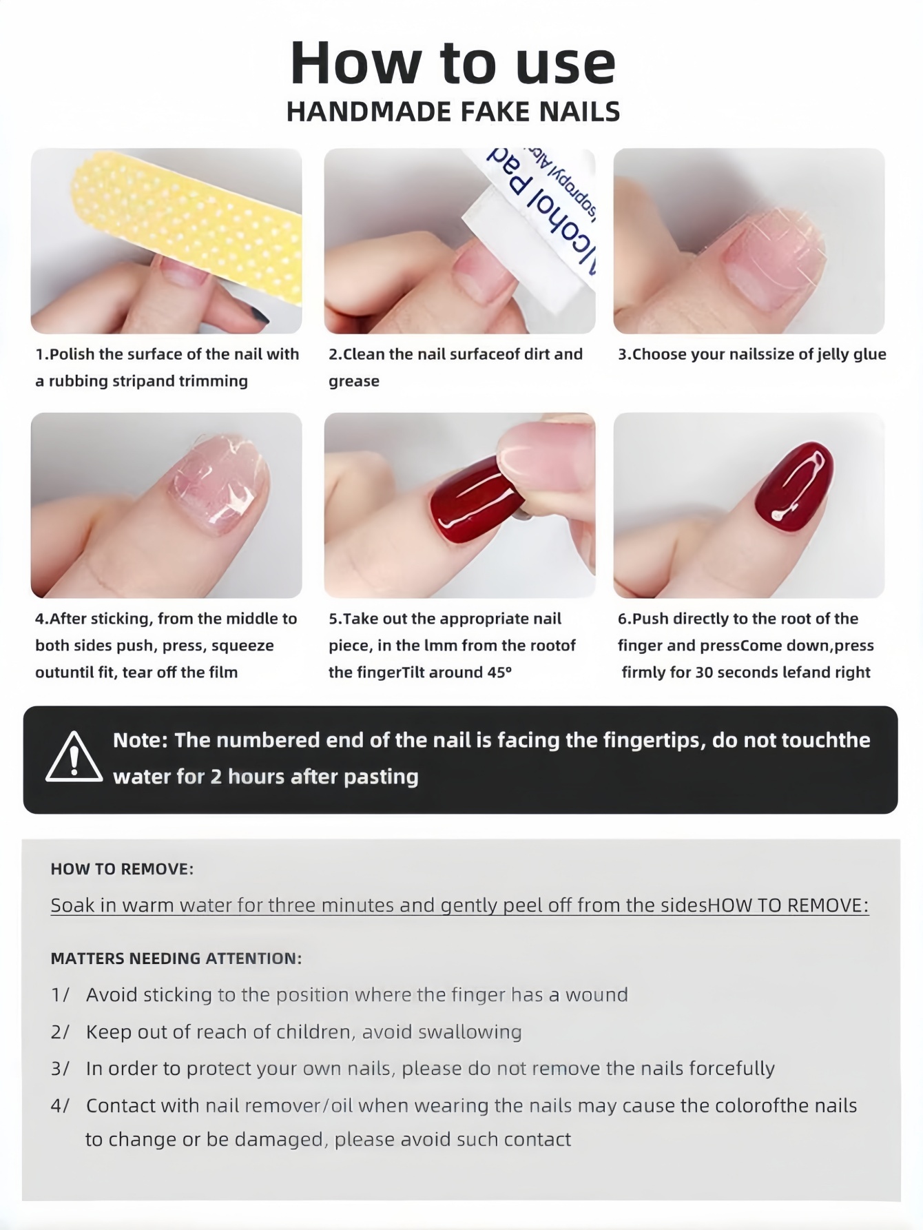 10 Parçalı Pembe ve Beyaz Puan - Press On Nail Set incelemesi ve fiyatı