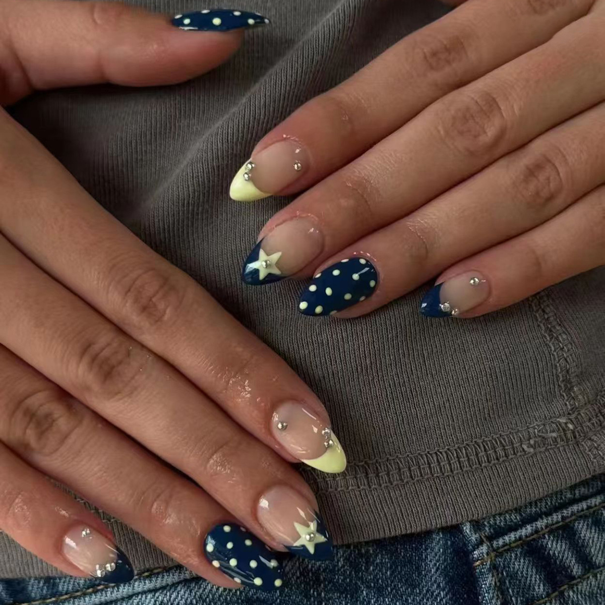 24 Adet Kısa Badem Şeklinde Ta - Nail Art Full Design incelemesi ve fiyatı