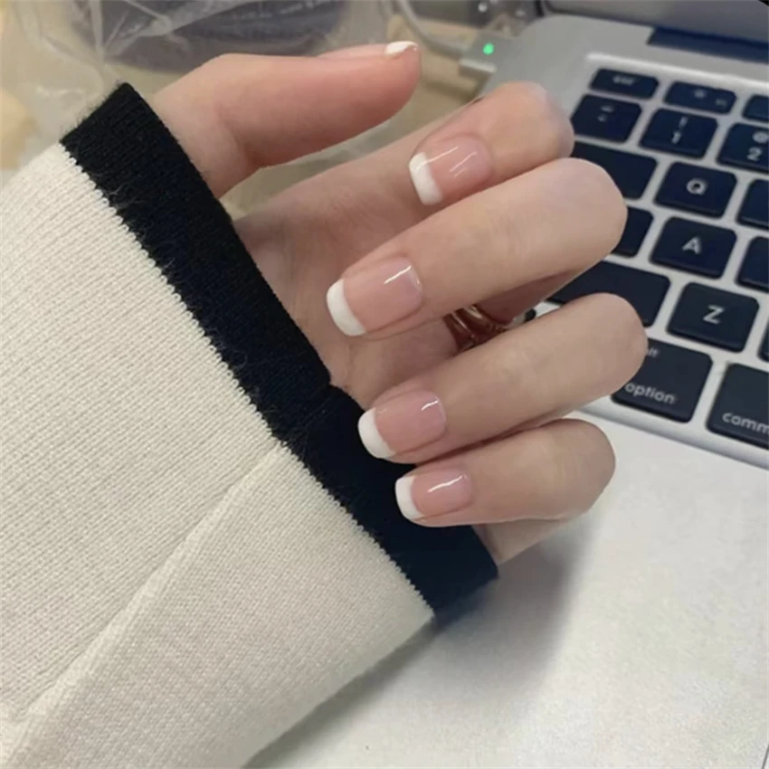 24 adet/takım Kısa Fransız Min - Press On Nail Set incelemesi ve fiyatı