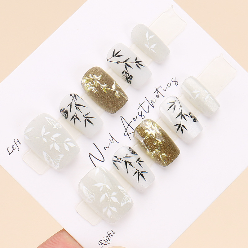 24 adet/set Yeni Çin Tarzı Bam - Press On Nail Set incelemesi ve fiyatı