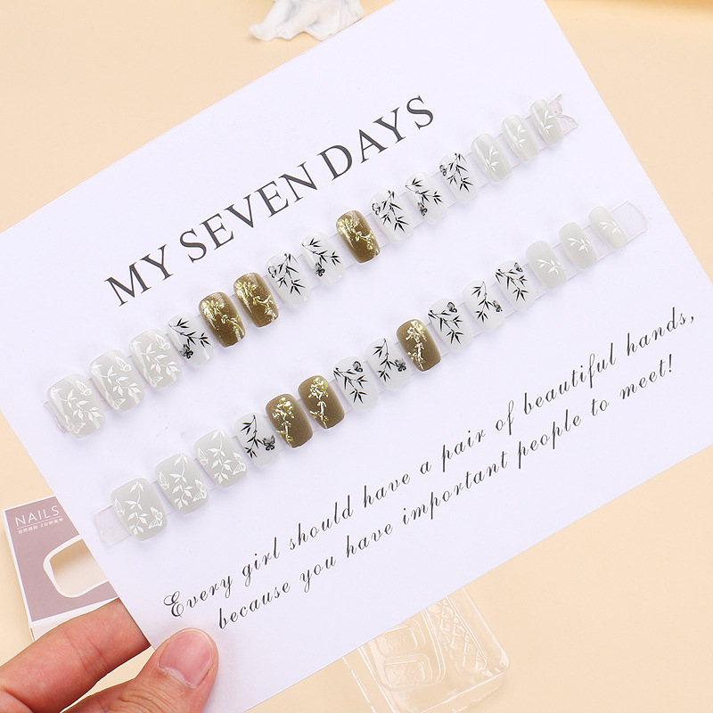24 adet/set Yeni Çin Tarzı Bam - Press On Nail Set incelemesi ve fiyatı