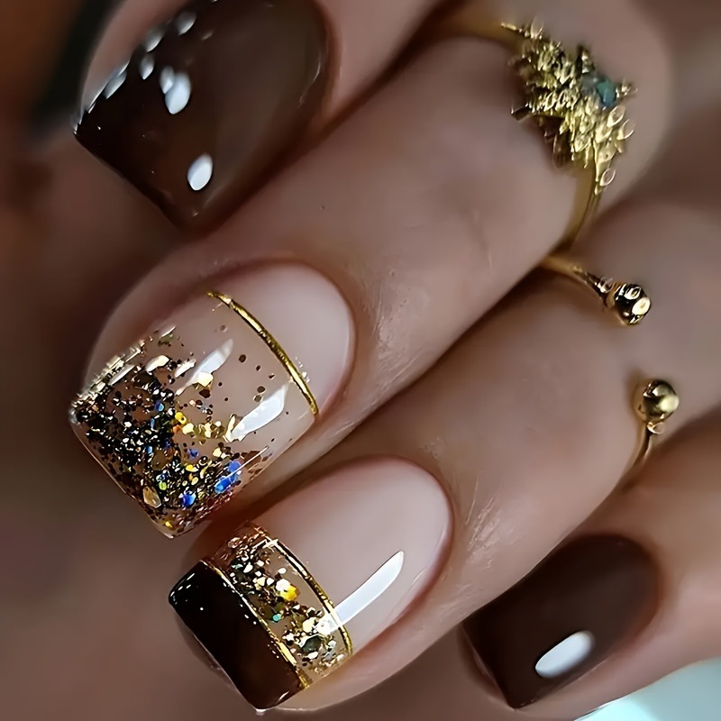 Kadınlar için kısa kare takma  - Nail Art Full Design incelemesi ve fiyatı
