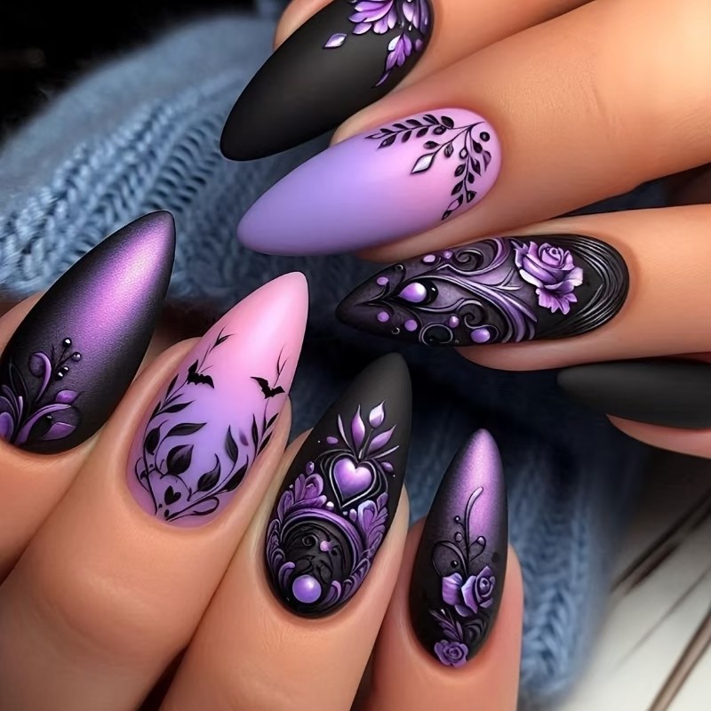 Kadınlar ve kızlar için orta b - Press On Nail Set incelemesi ve fiyatı
