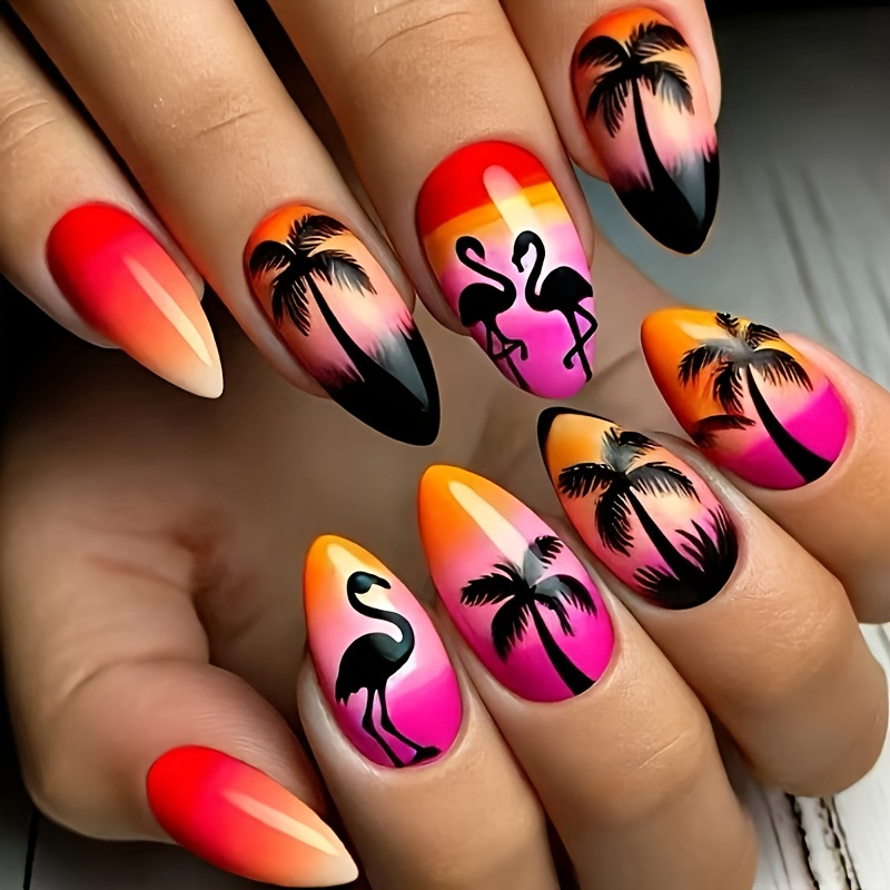Kadınlar ve kızlar için orta b - Press On Nail Set incelemesi ve fiyatı