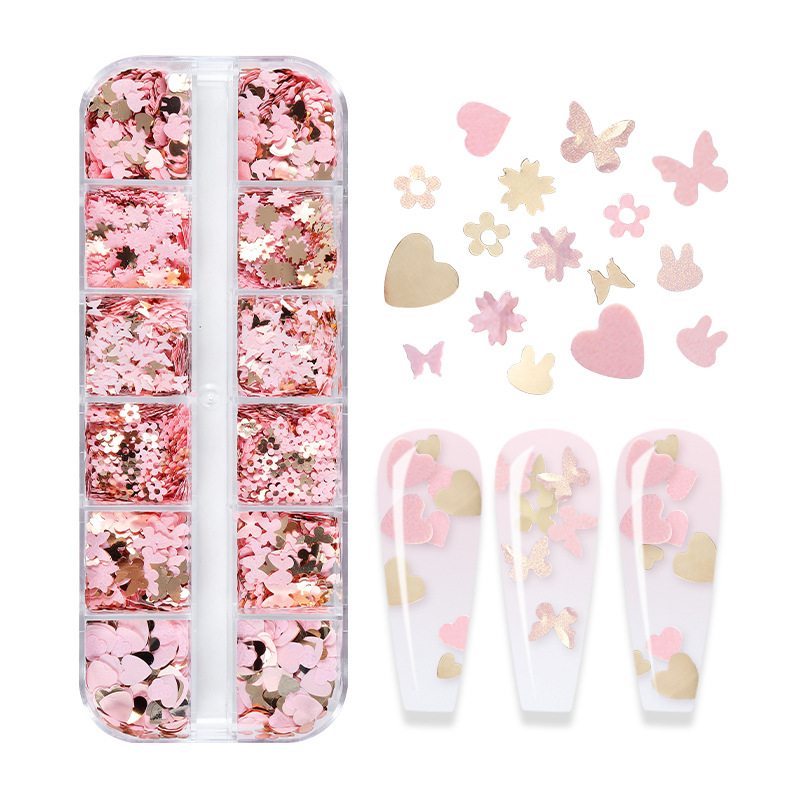 Mix renk floresan kelebek Glit - Nail Art Overlay incelemesi ve fiyatı