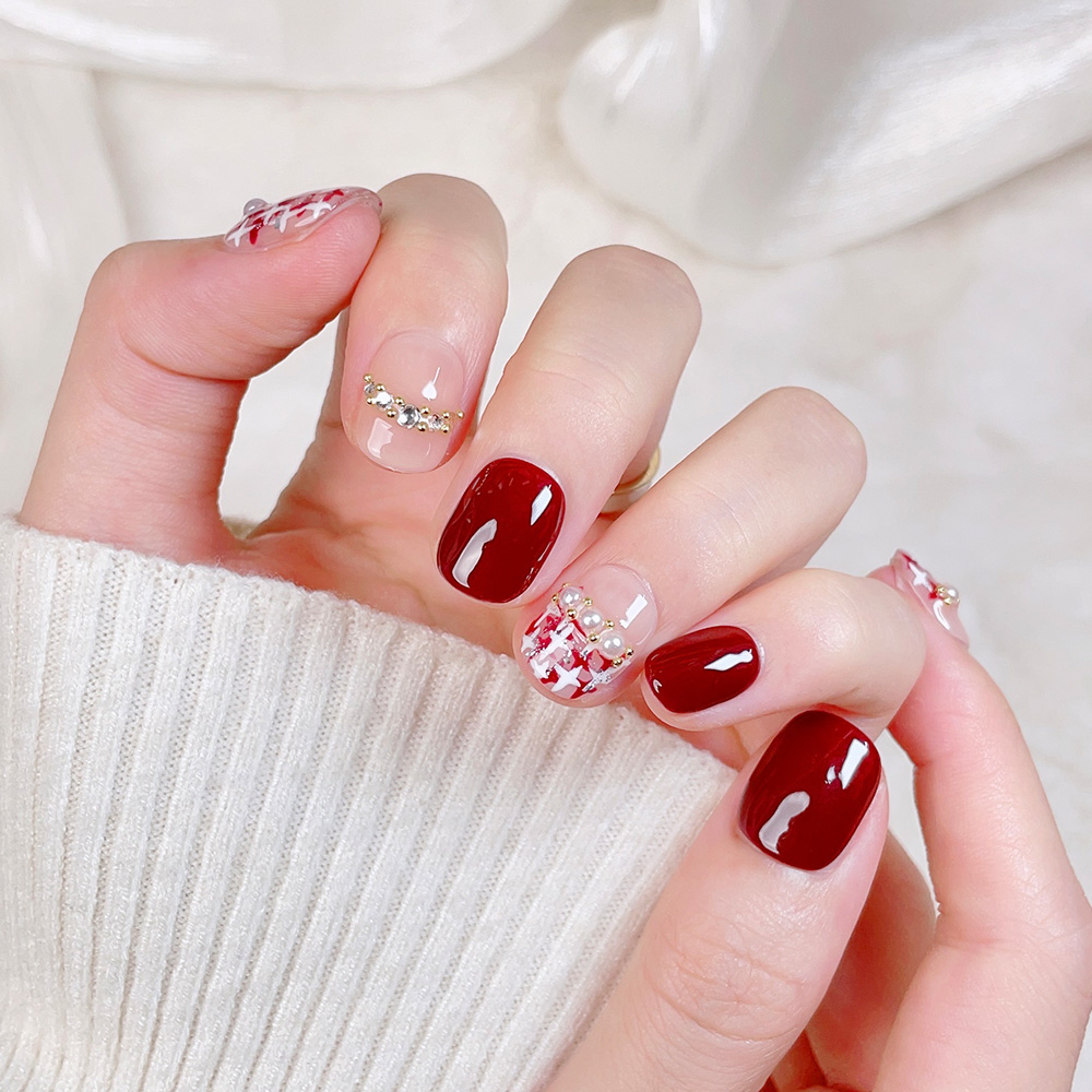 10 adet Kısa Kare Yuvarlak El  - Press On Nail Set incelemesi ve fiyatı