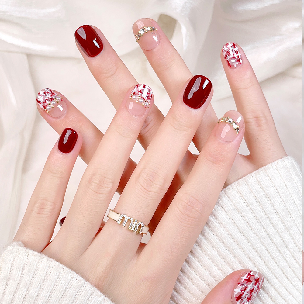 10 adet Kısa Kare Yuvarlak El  - Press On Nail Set incelemesi ve fiyatı