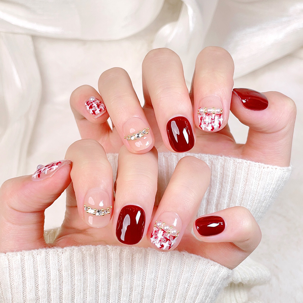 10 adet Kısa Kare Yuvarlak El  - Press On Nail Set incelemesi ve fiyatı