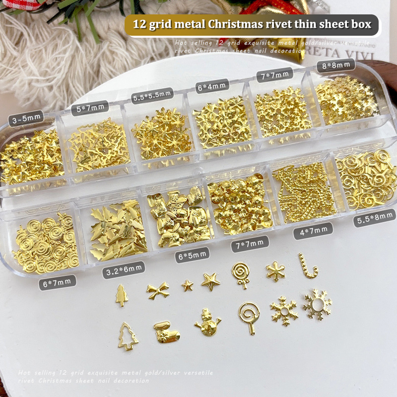 12 bölmeli Noel metal parçalar - Nail Art Xmas Tree incelemesi ve fiyatı