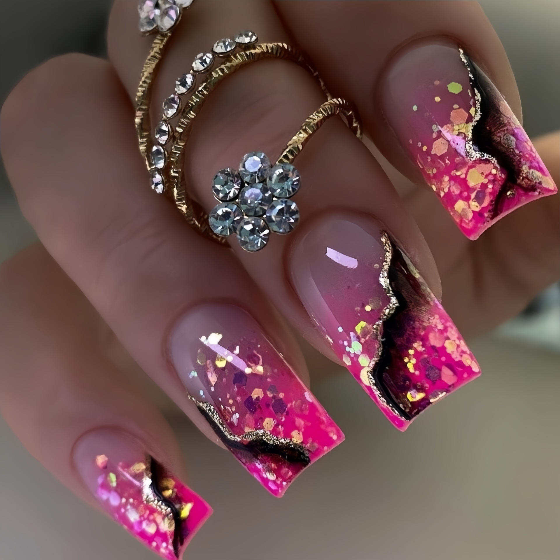 Kadınlar ve kızlar için orta b - Press On Nail Set incelemesi ve fiyatı